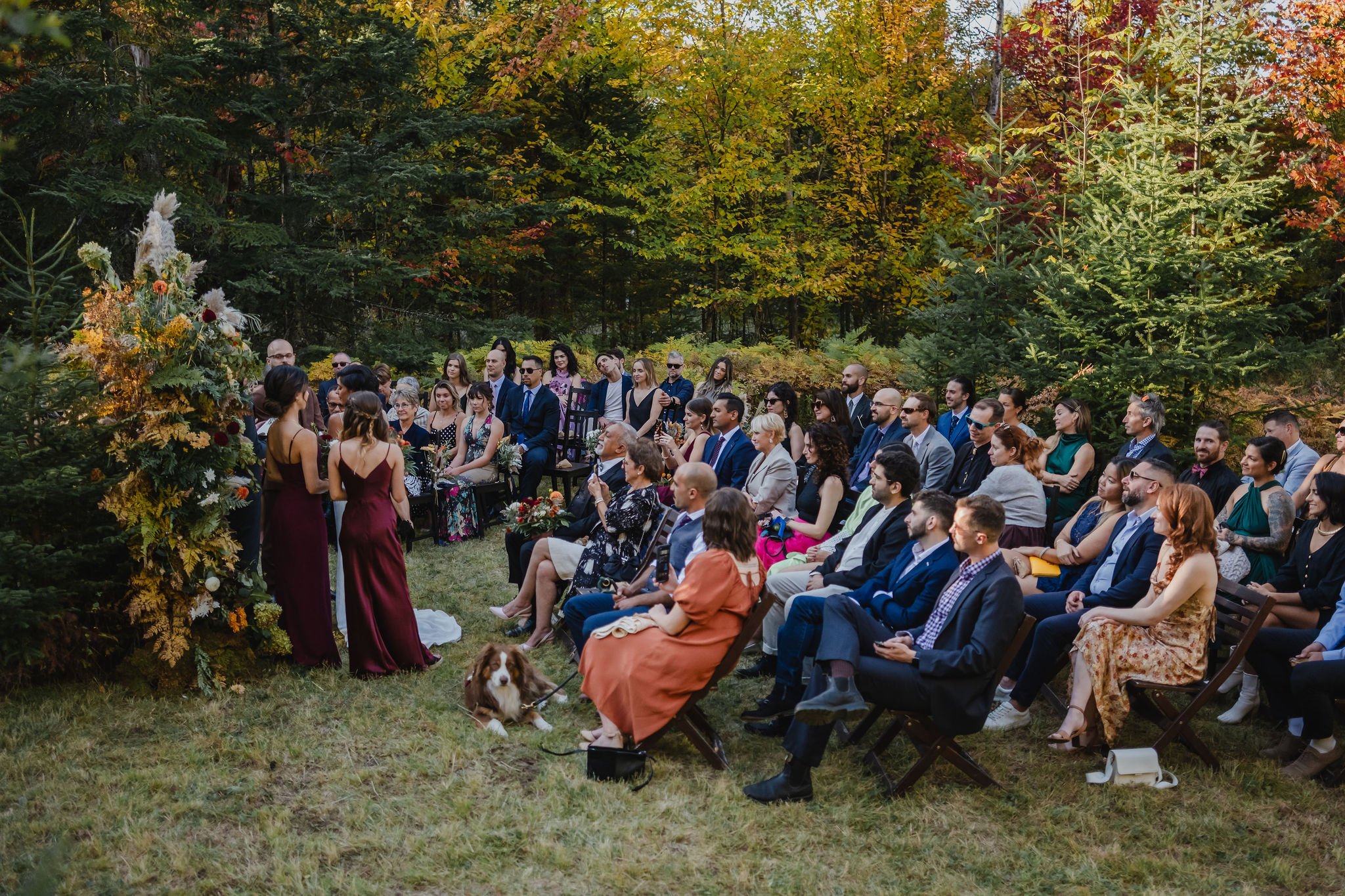 photograph from an intimate wedding ceremony at Mont Tremblant