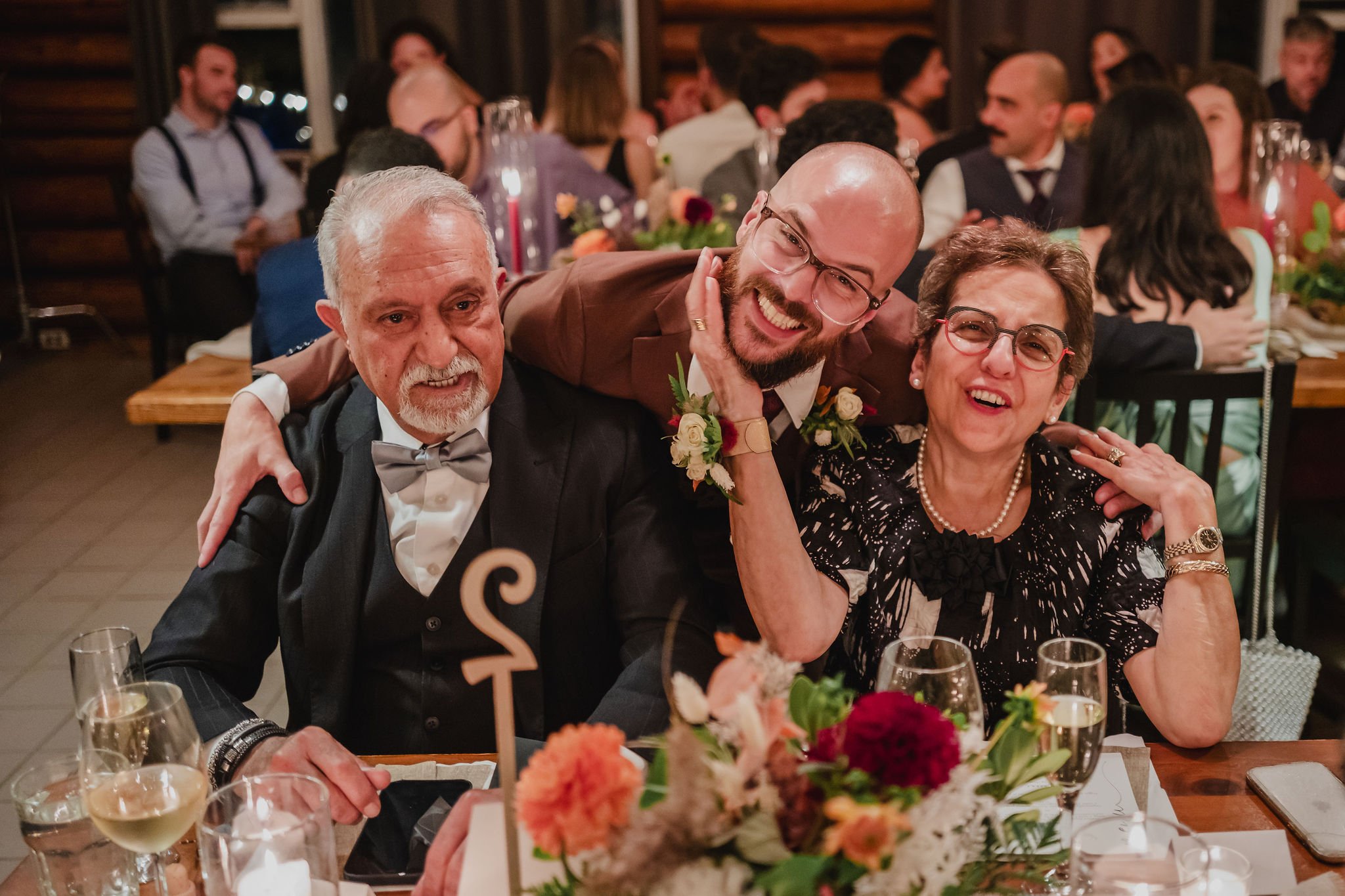 photograph from a wedding reception in mont Tremblant