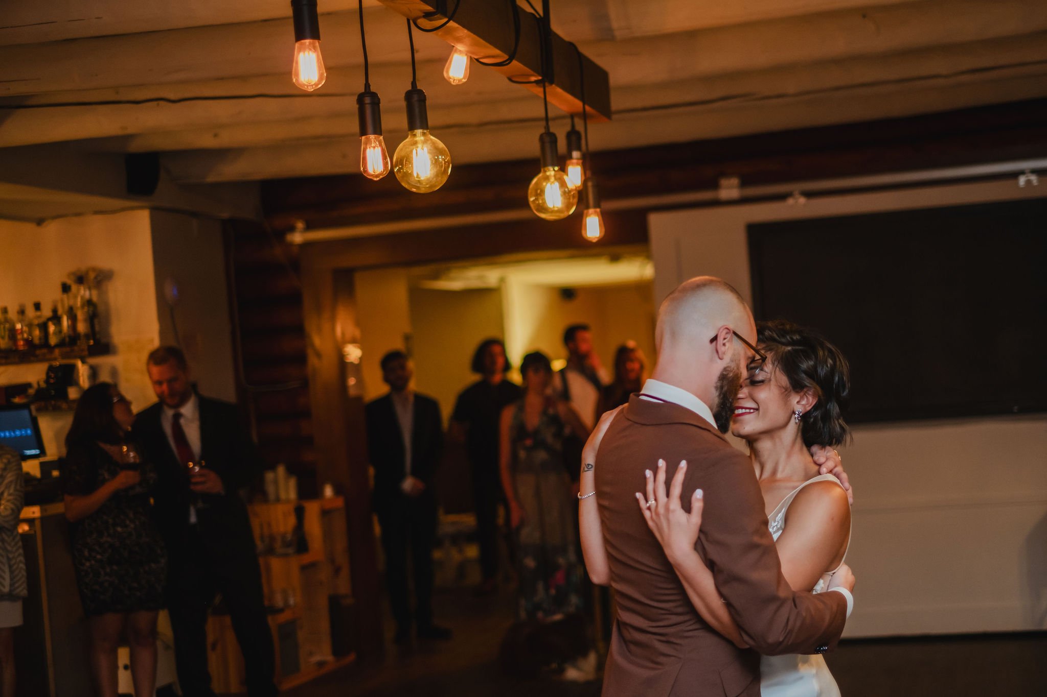 photograph from a wedding reception in mont Tremblant