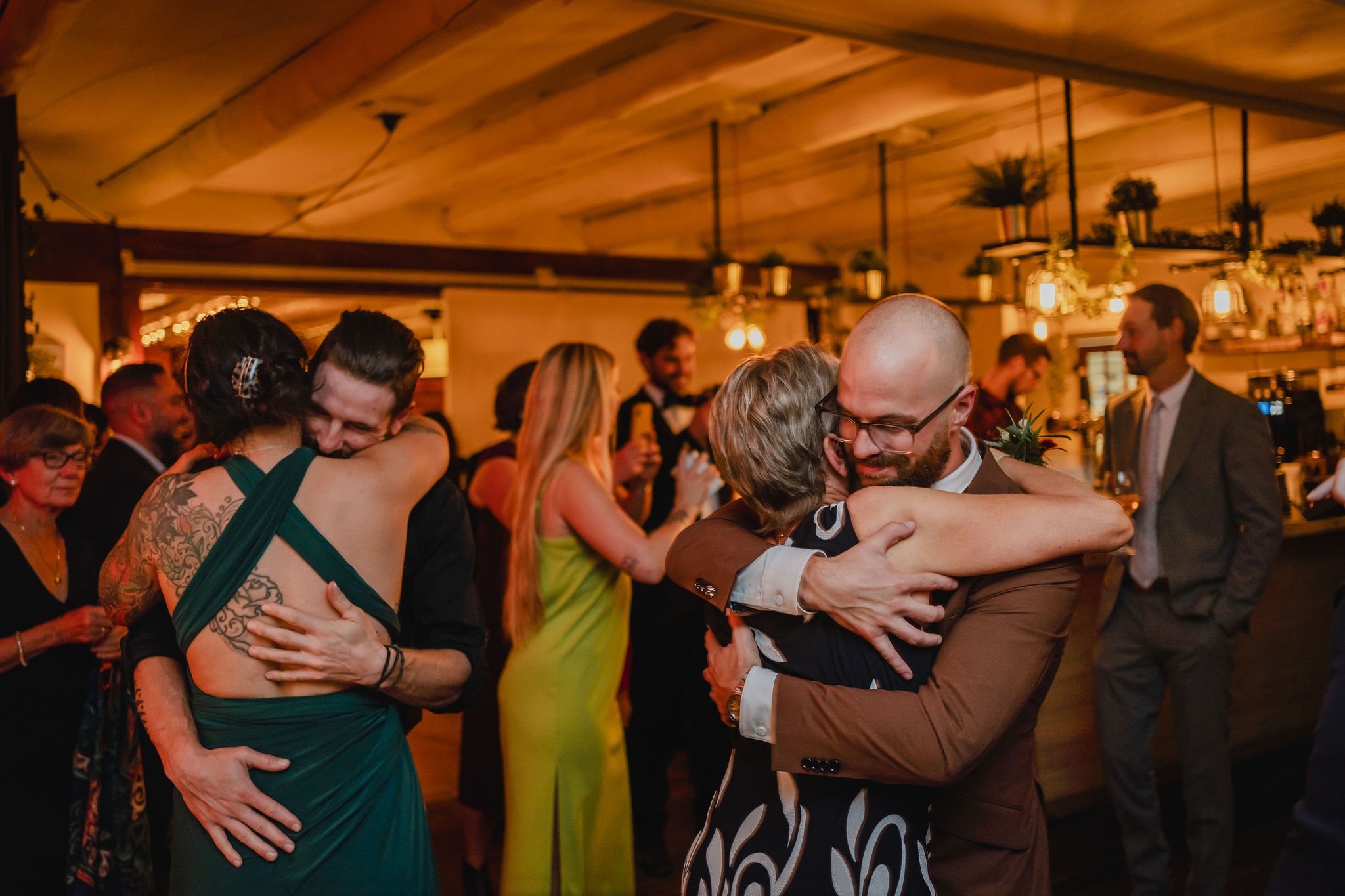 photograph from a wedding reception in mont Tremblant