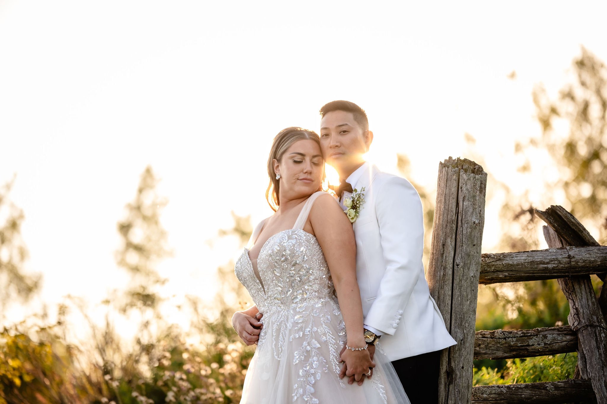 wedding photo of a bride and groom at stonefields estate