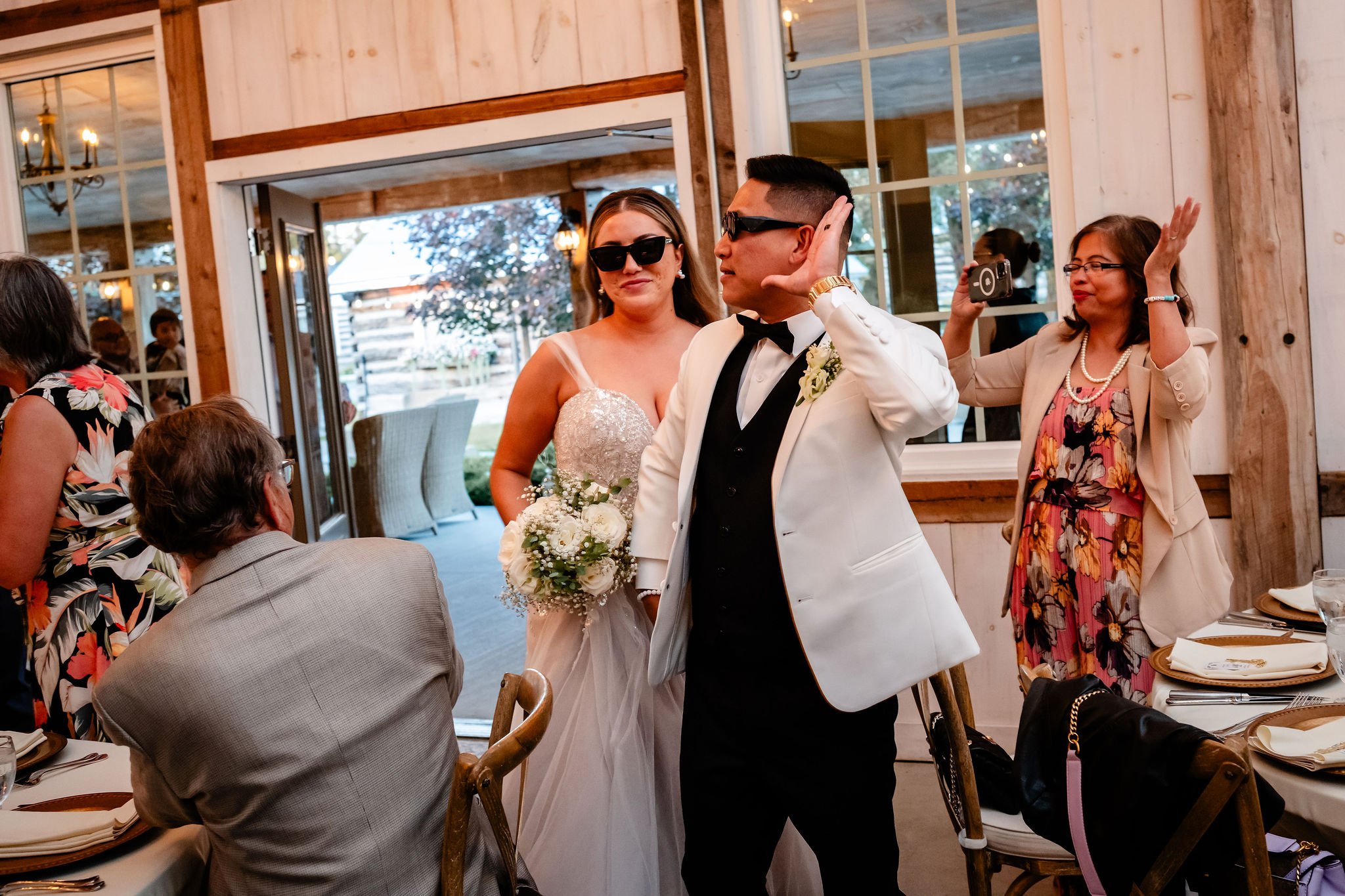 grand entrance photo from a wedding reception at stonefields estate