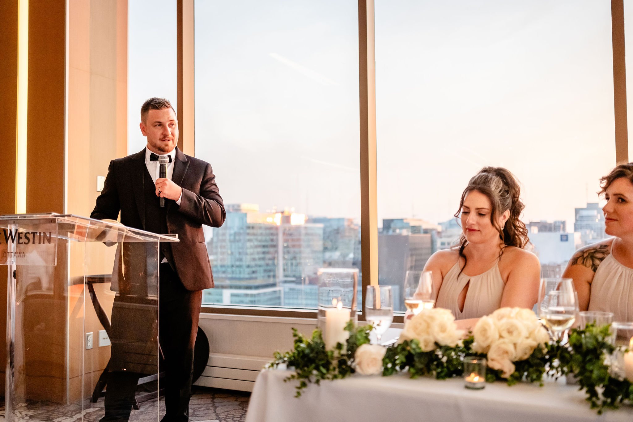 wedding reception photograph at venue twenty two at the Westin hotel in ottawa