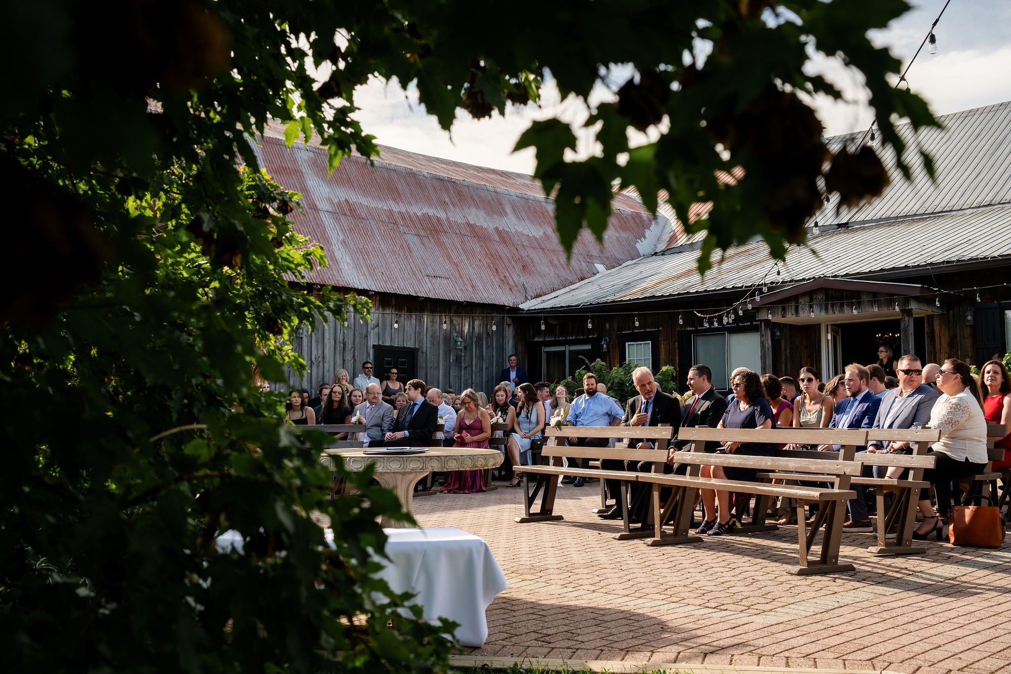 photograph of a wedding ceremony at the lodge at strathmere in ottawa