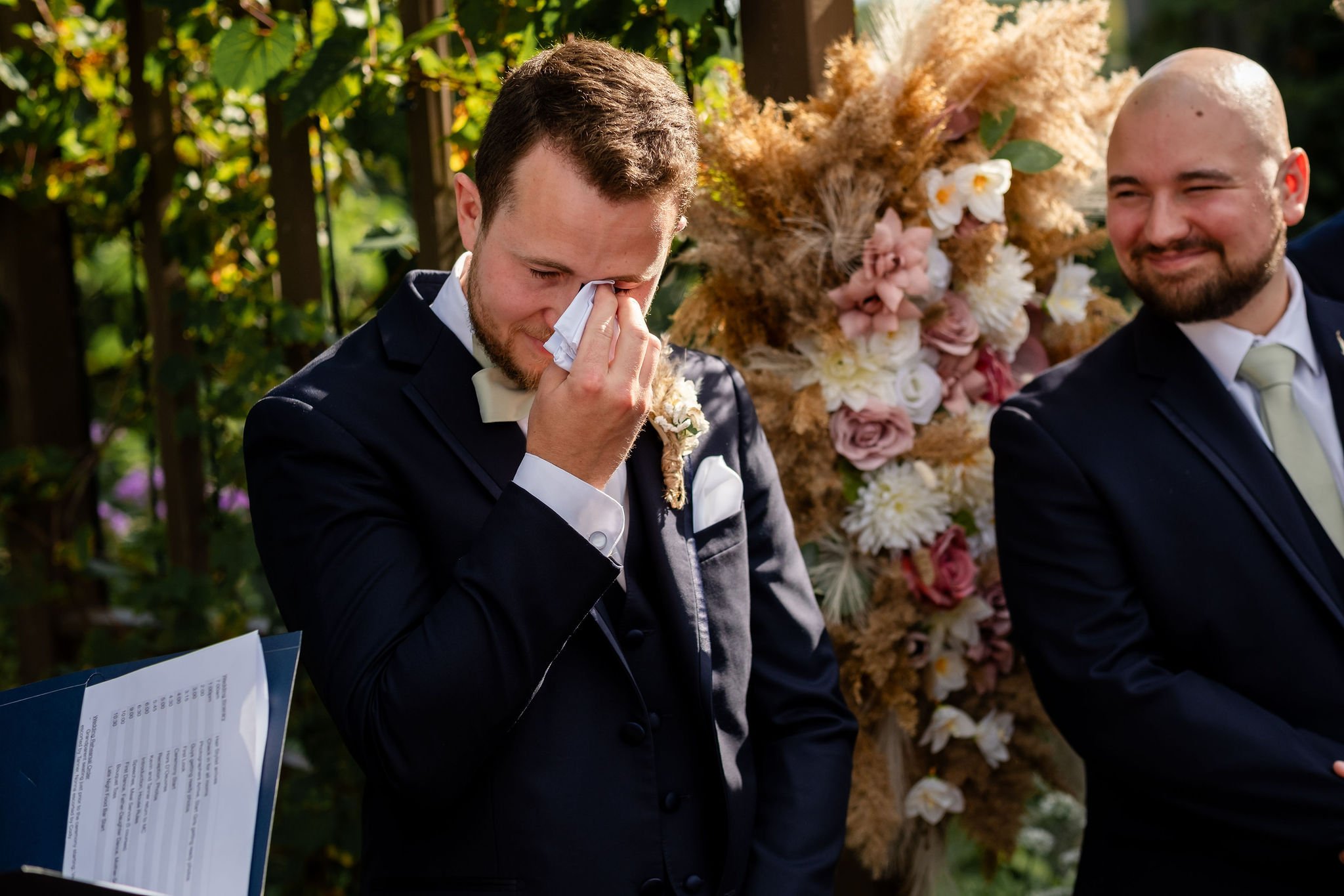 photograph of a wedding ceremony at the lodge at strathmere in ottawa