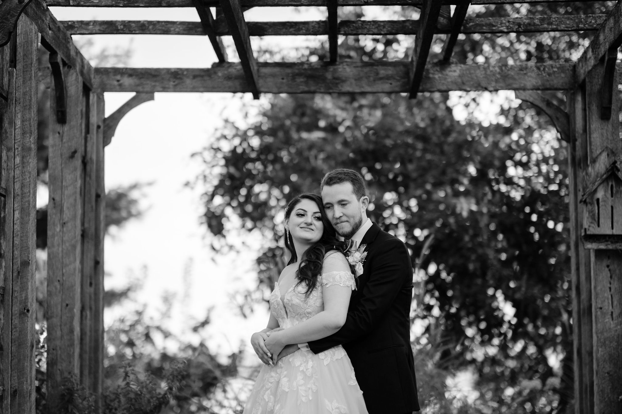 photograph of a bride and groom at a strathmere wedding