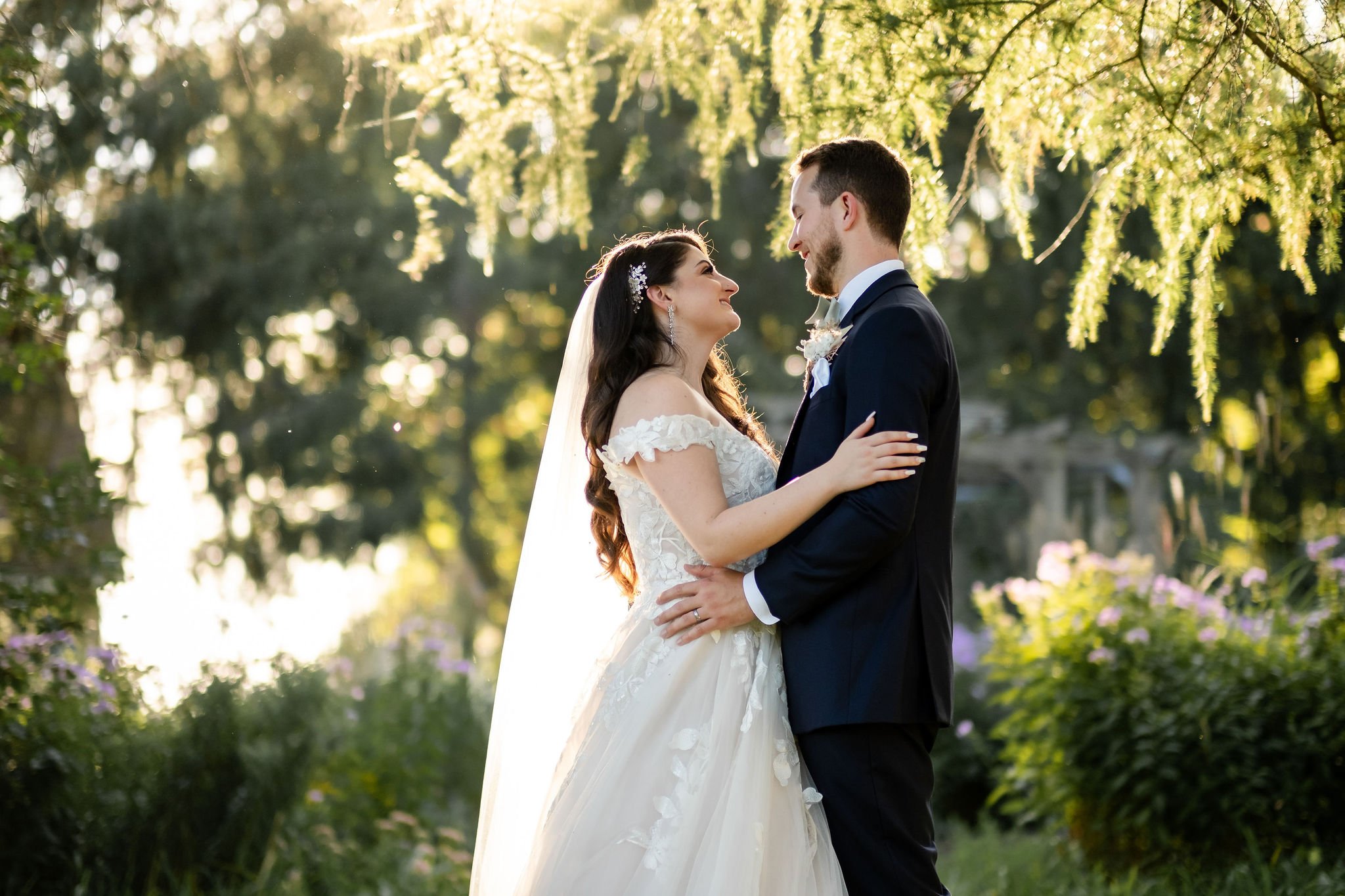 photograph of a bride and groom at a strathmere wedding