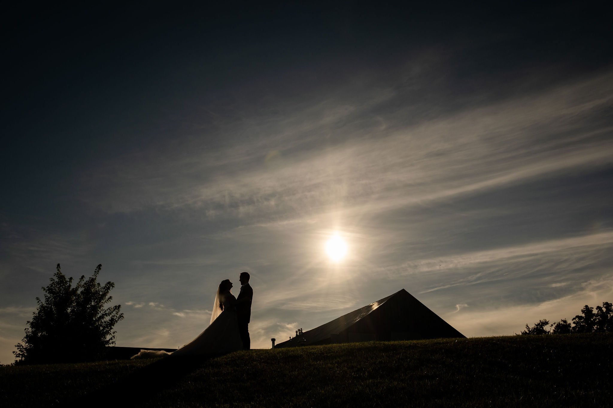 photograph of a bride and groom at a strathmere wedding