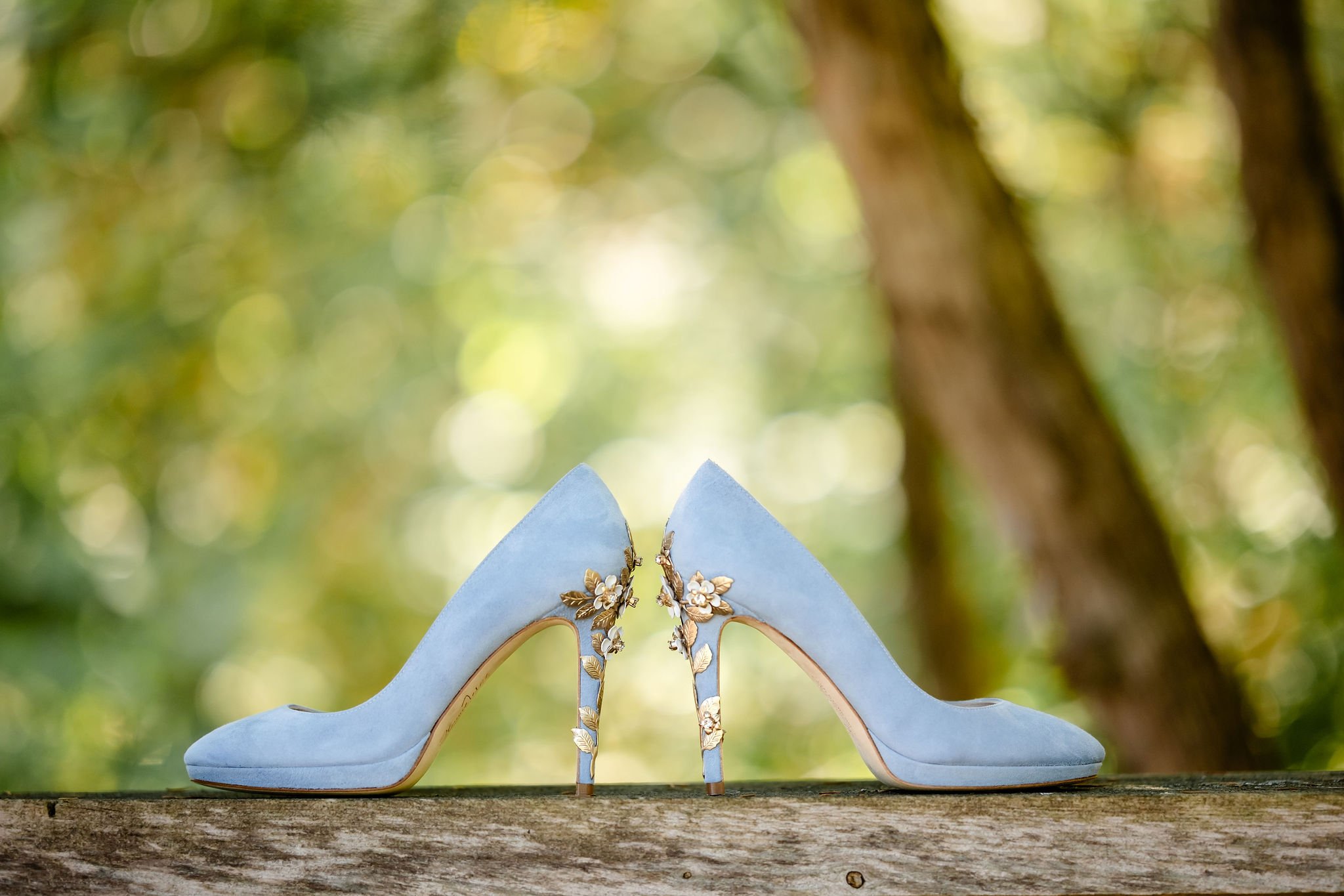 detail photograph of a bride's shoes