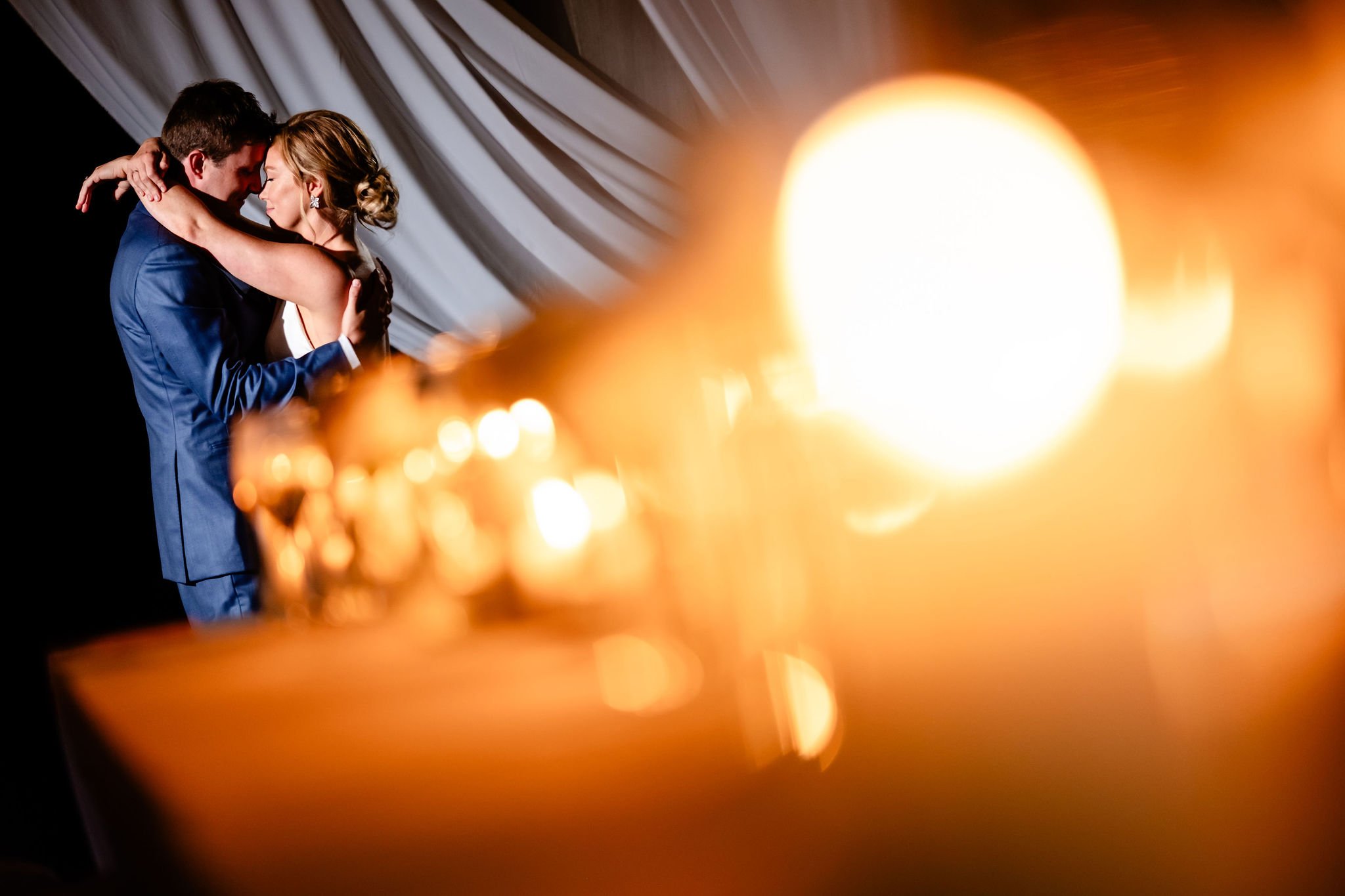 photo of a couple's first dance at their Wakefield grand wedding