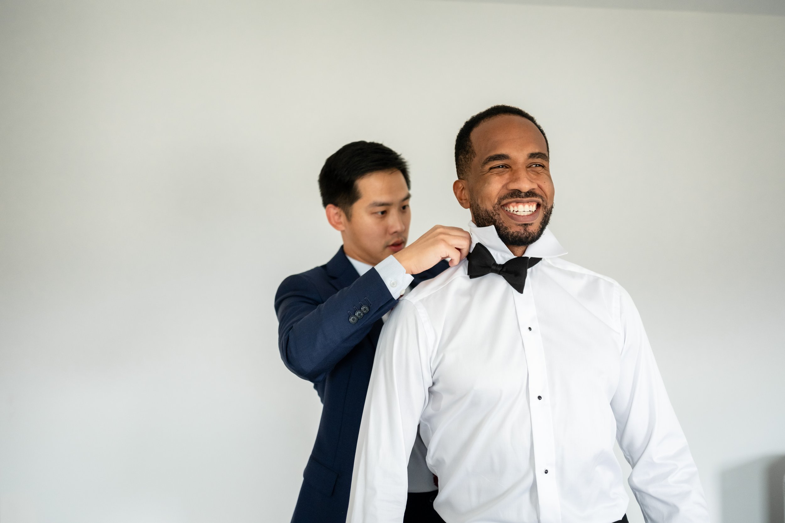 groom getting ready for his wedding