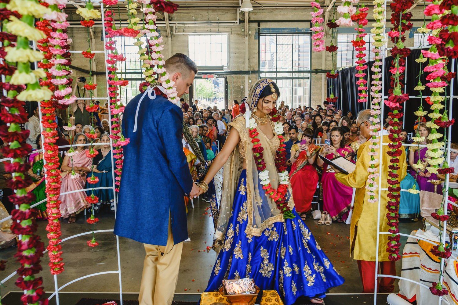 indian wedding ceremony at the horticulture building at Landsdowne park in ottawa