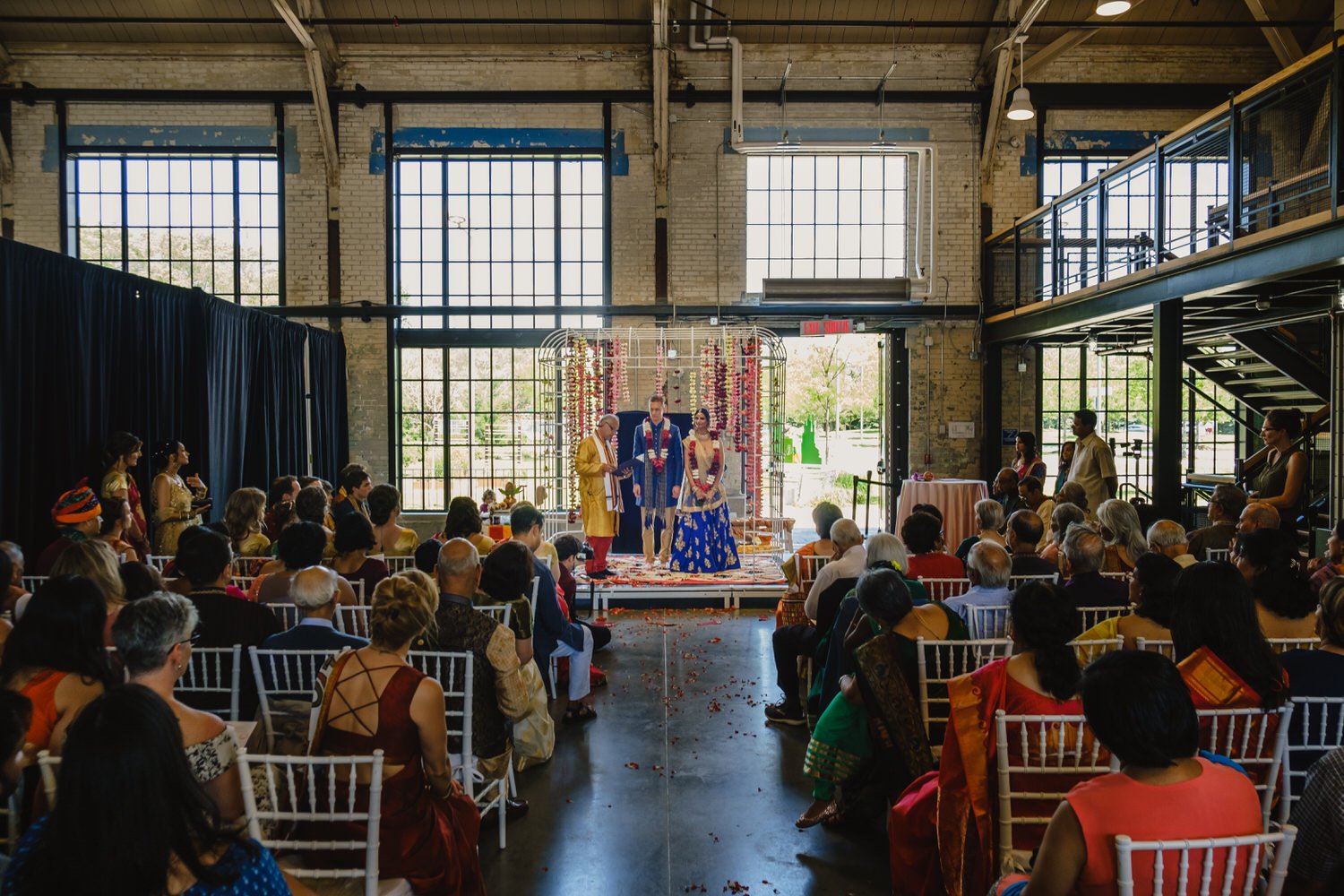indian wedding ceremony at the horticulture building at Landsdowne park in ottawa