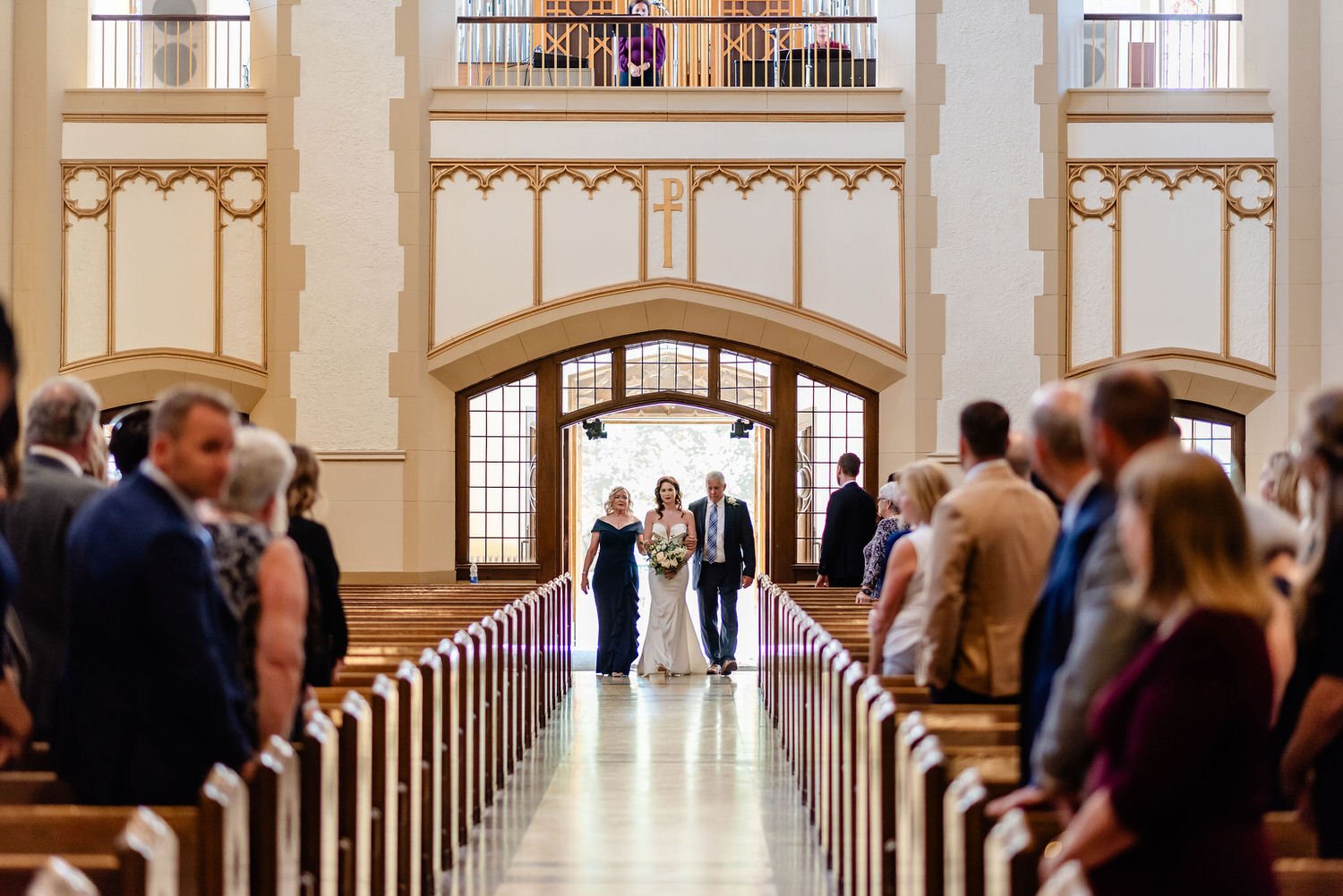 photograph from a wedding ceremony at blessed sacrament church in ottawa