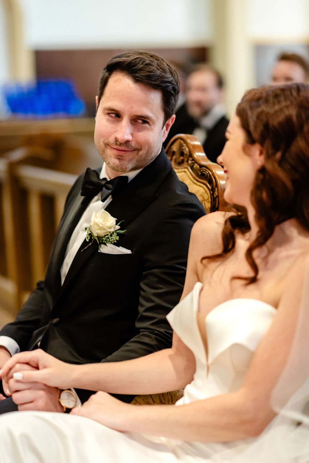 photograph from a wedding ceremony at blessed sacrament church in ottawa