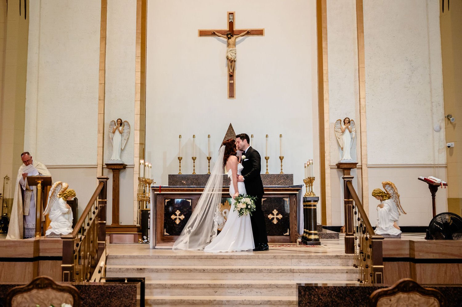 photograph from a wedding ceremony at blessed sacrament church in ottawa