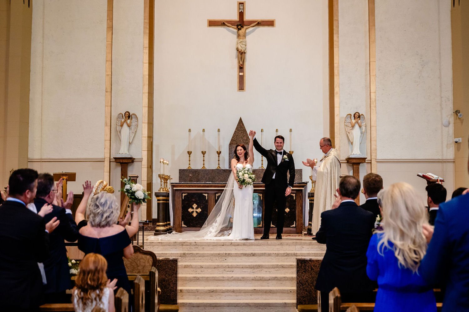 photograph from a wedding ceremony at blessed sacrament church in ottawa