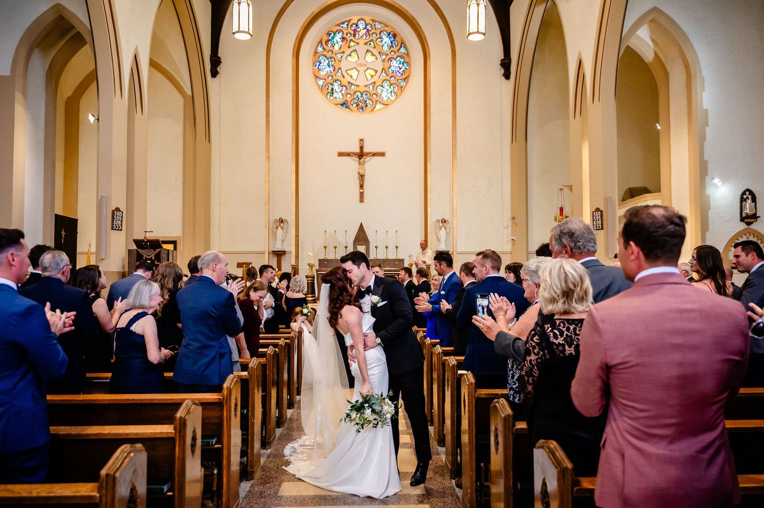 photograph from a wedding ceremony at blessed sacrament church in ottawa