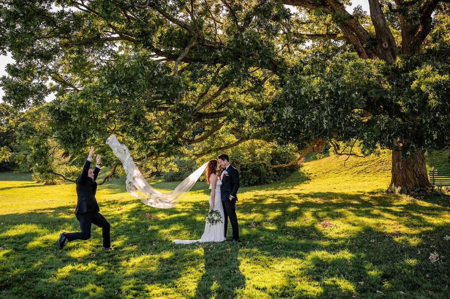 wedding photography in the arboretum in ottawa on a sunny day