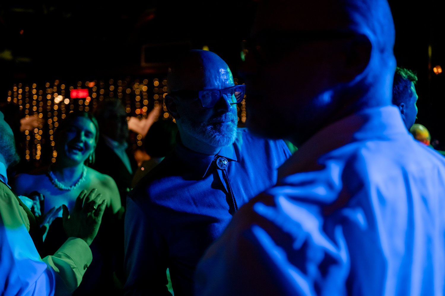 dancing photograph at a Lago wedding reception