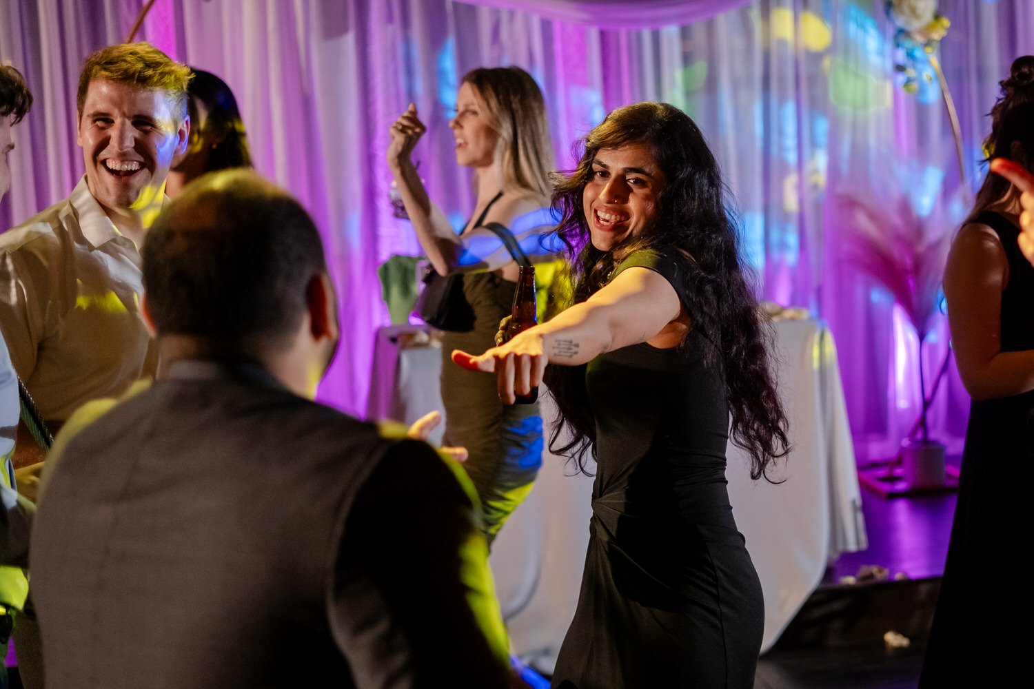 dancing photograph at a Lago wedding reception