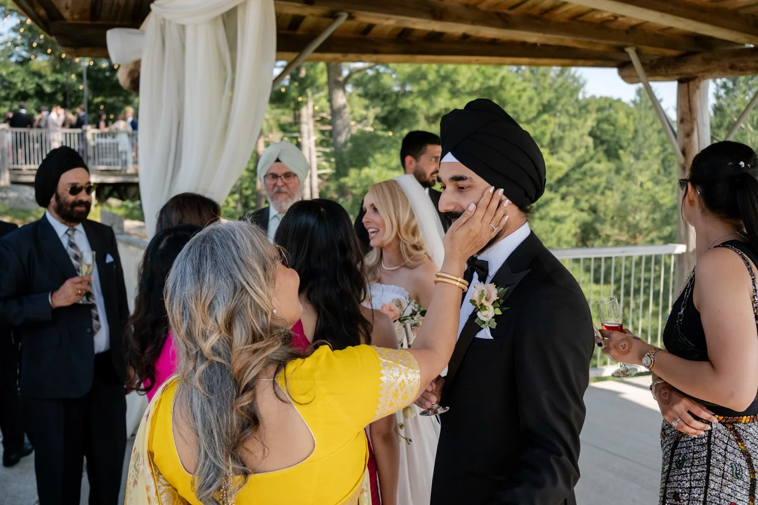 candid photograph at a wedding