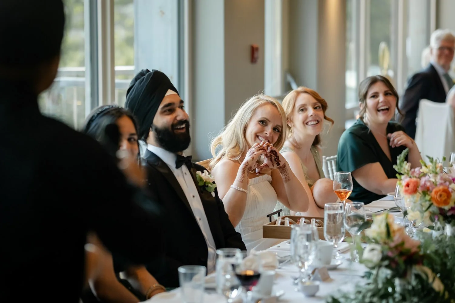 Wedding reception photographs at le belvedere