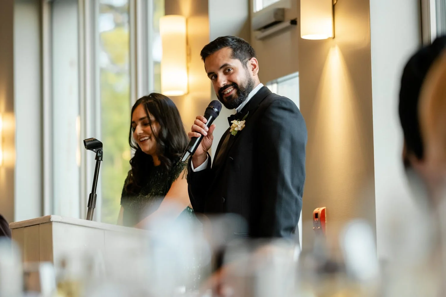 Wedding reception photographs at le belvedere