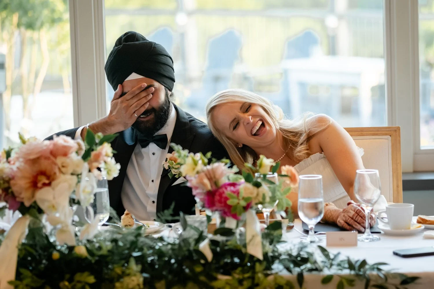 Wedding reception photographs at le belvedere