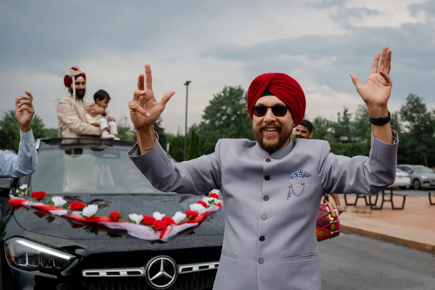 baraat for a Sikh wedding ceremony