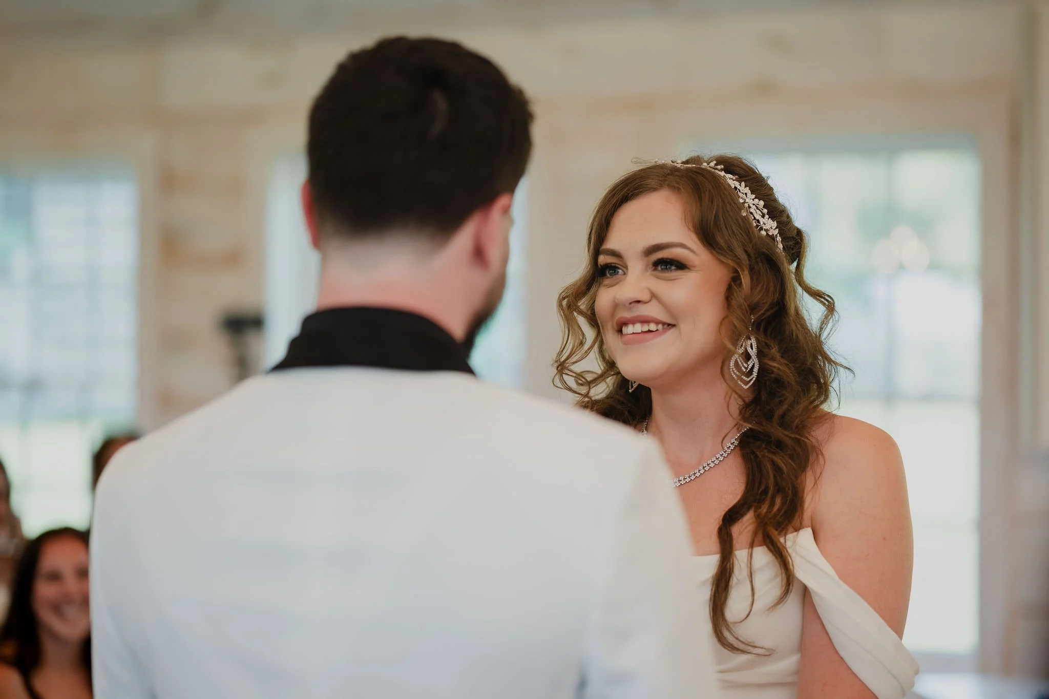 wedding ceremony inside the stonefields estate ceremony house