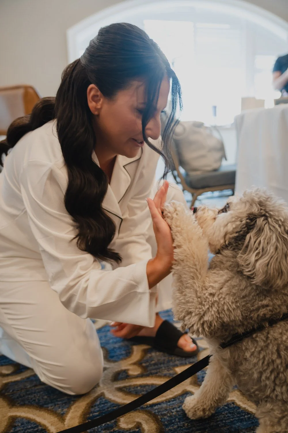 Photo of a bride getting ready a the chateau laurier
