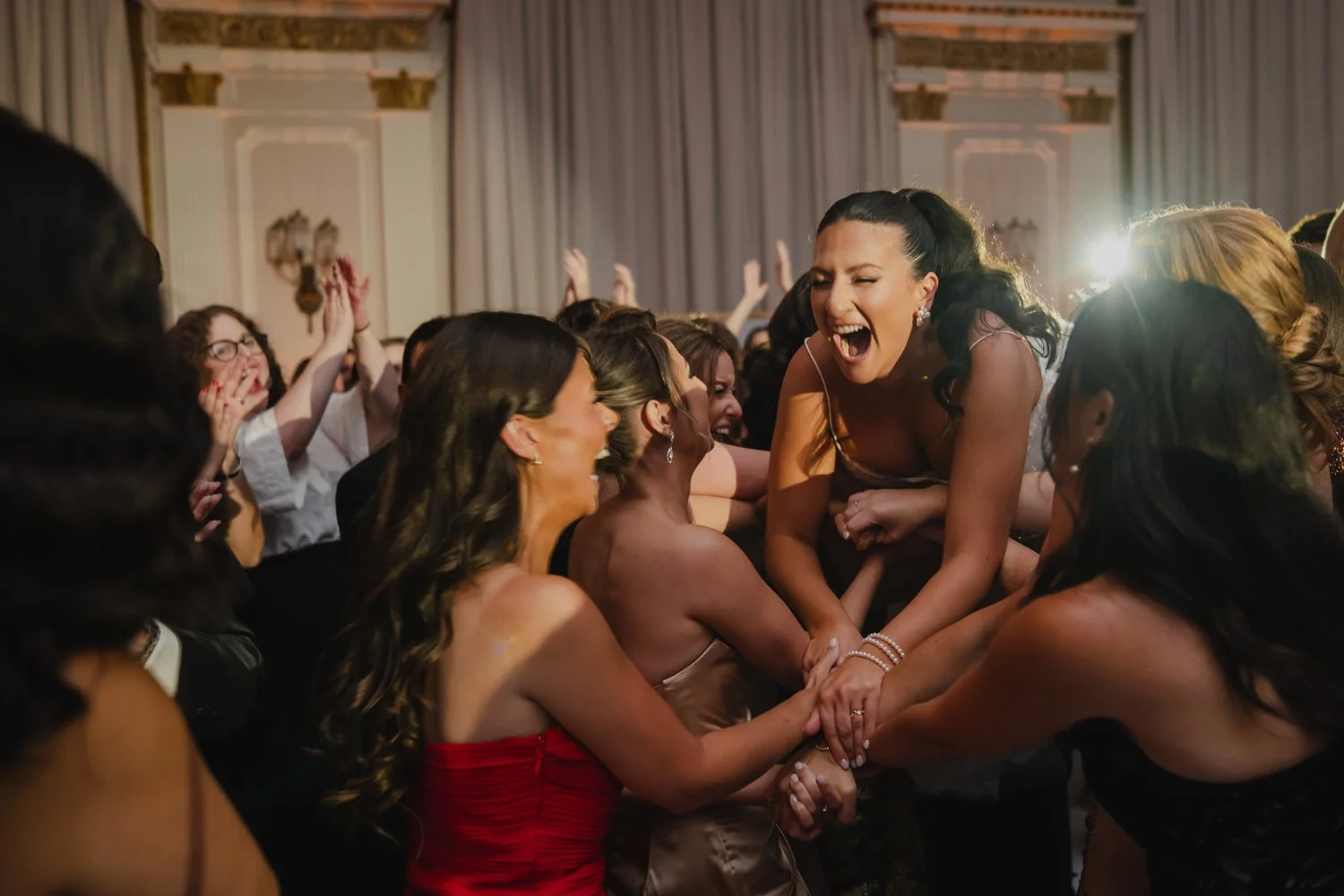 hora dance party at a chateau laurier wedding