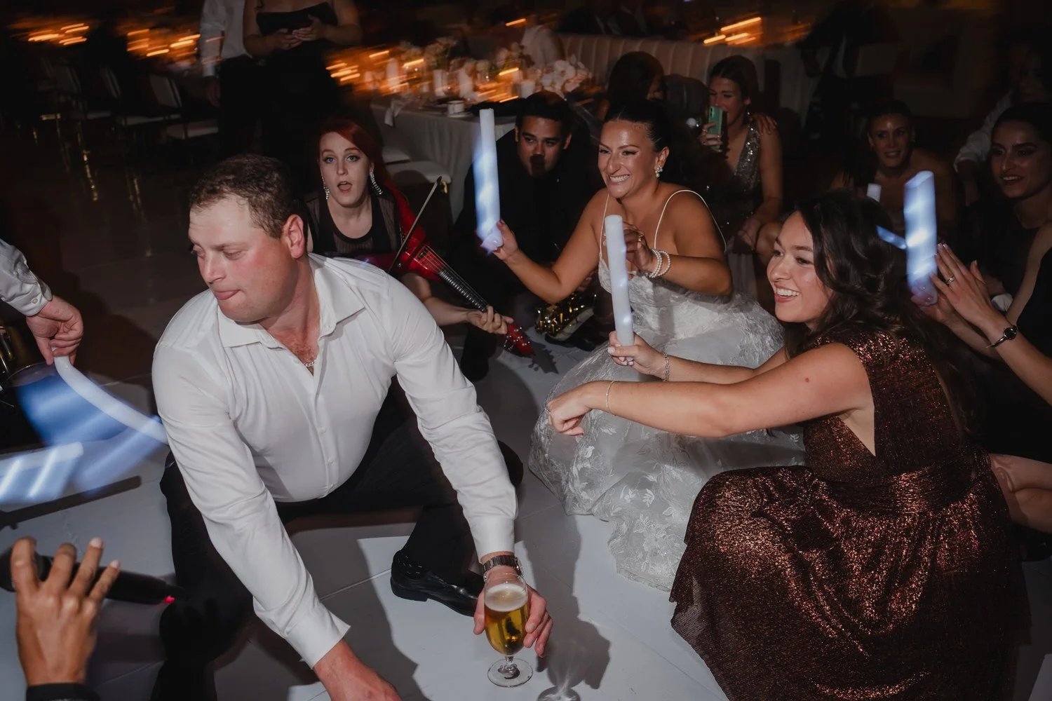 funny dancing photo at a wedding ceremony