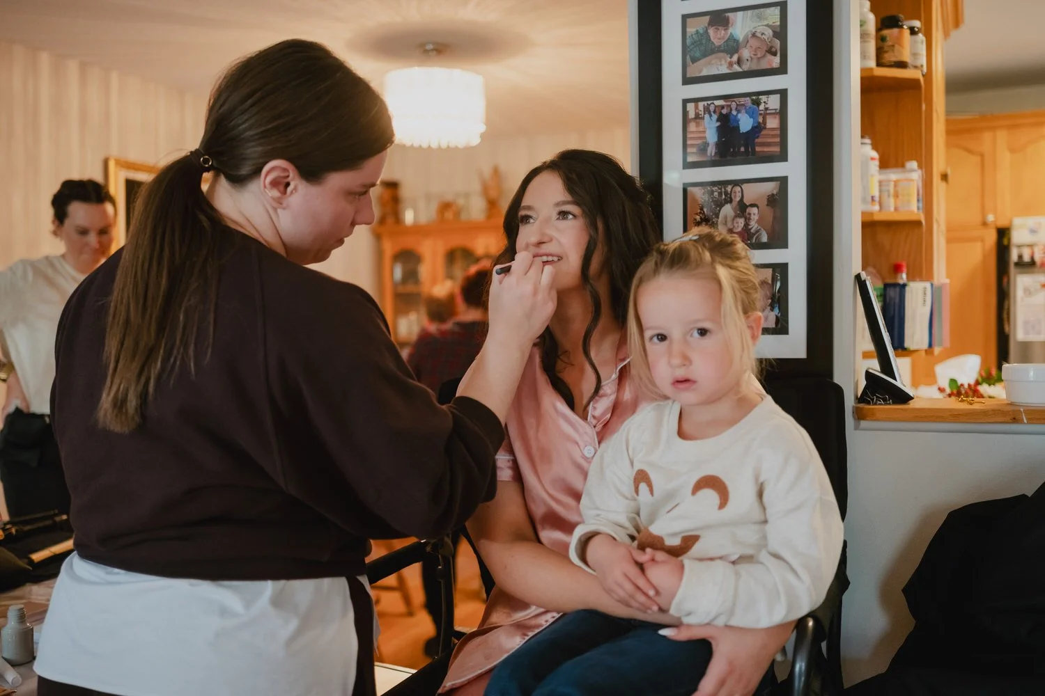 photo of a bride getting ready for her wedding