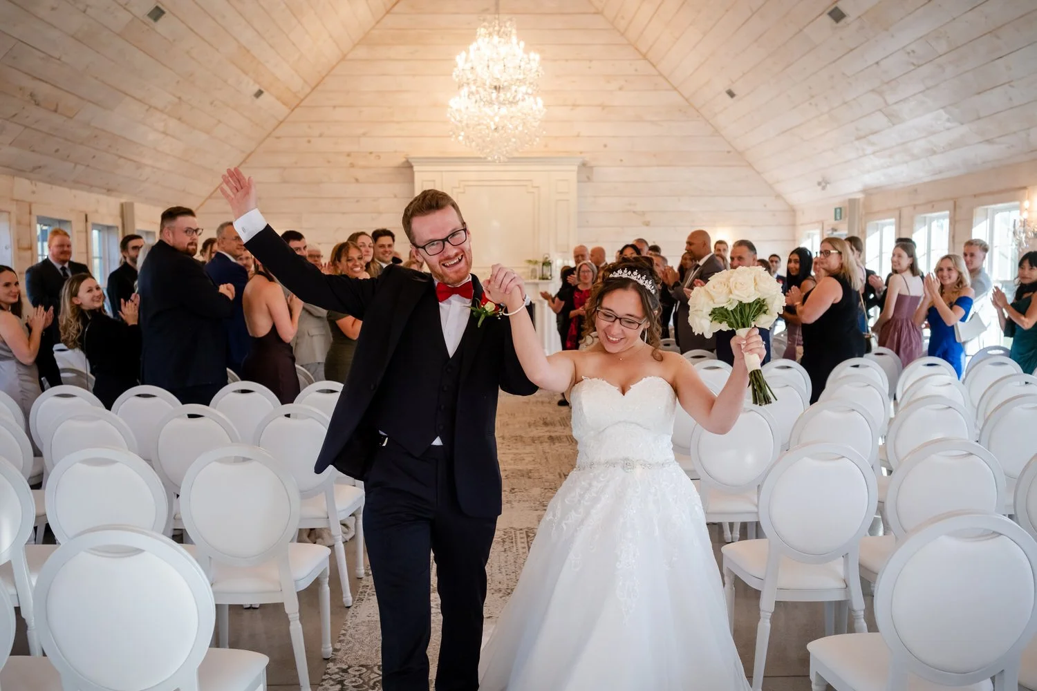 photos from a wedding in the ceremony house at stonefields estate