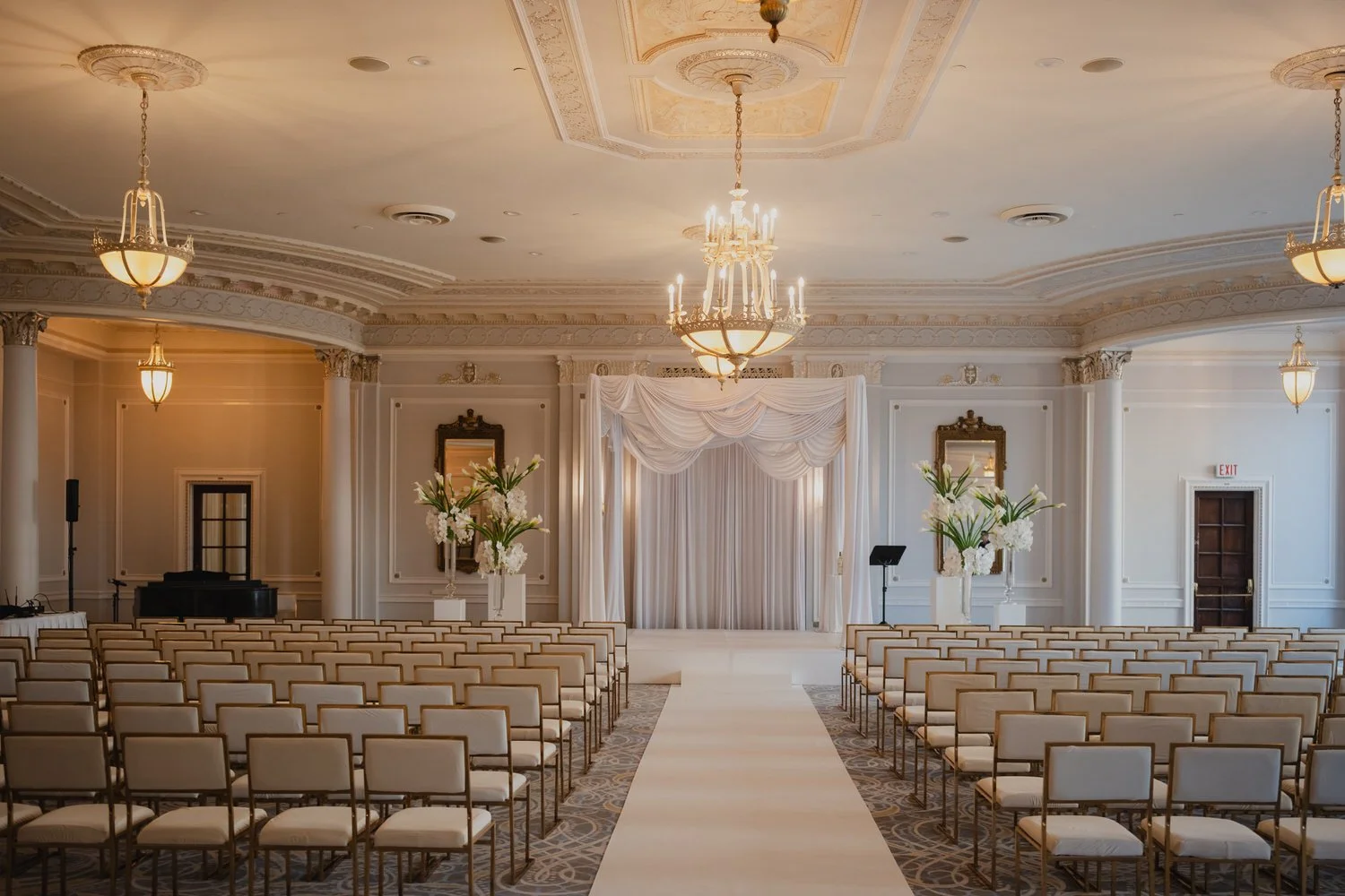 wedding ceremony detail shot in the drawing room at the chateau laurier