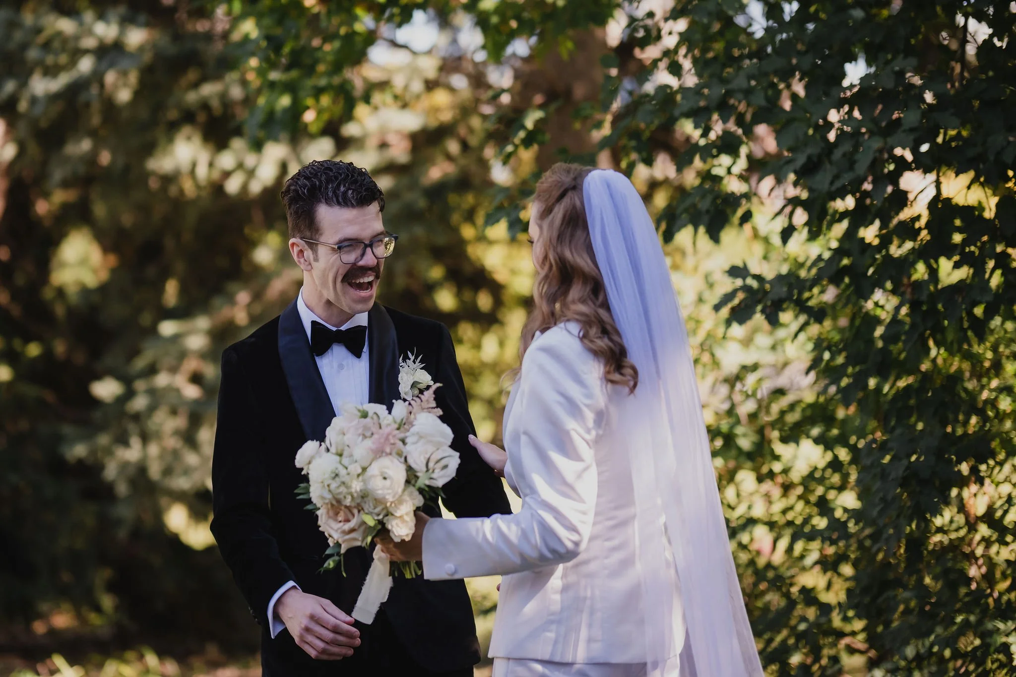 first look photo at an ottawa wedding