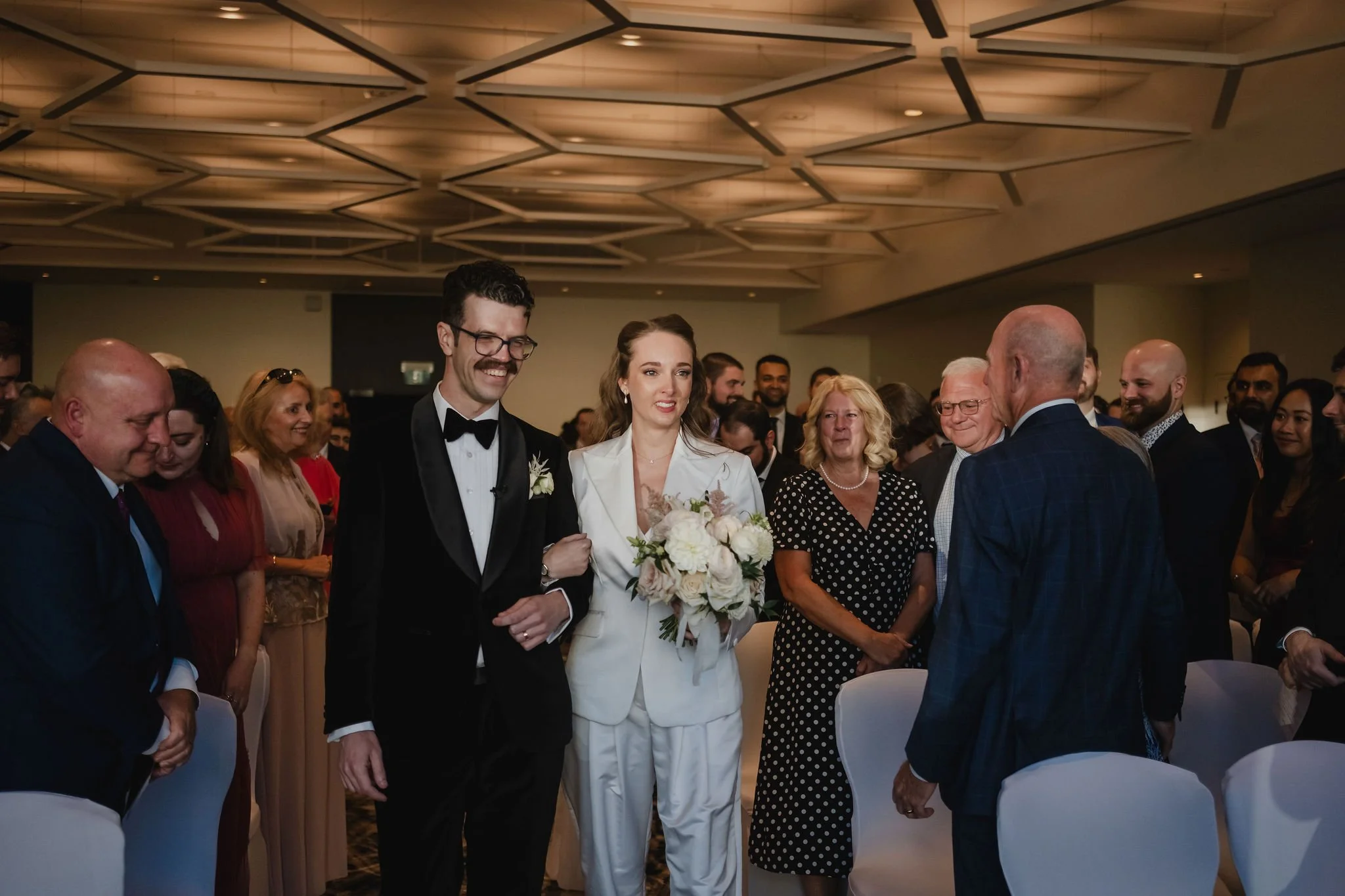 Photo from a wedding ceremony at the National Arts Centre in Ottawa
