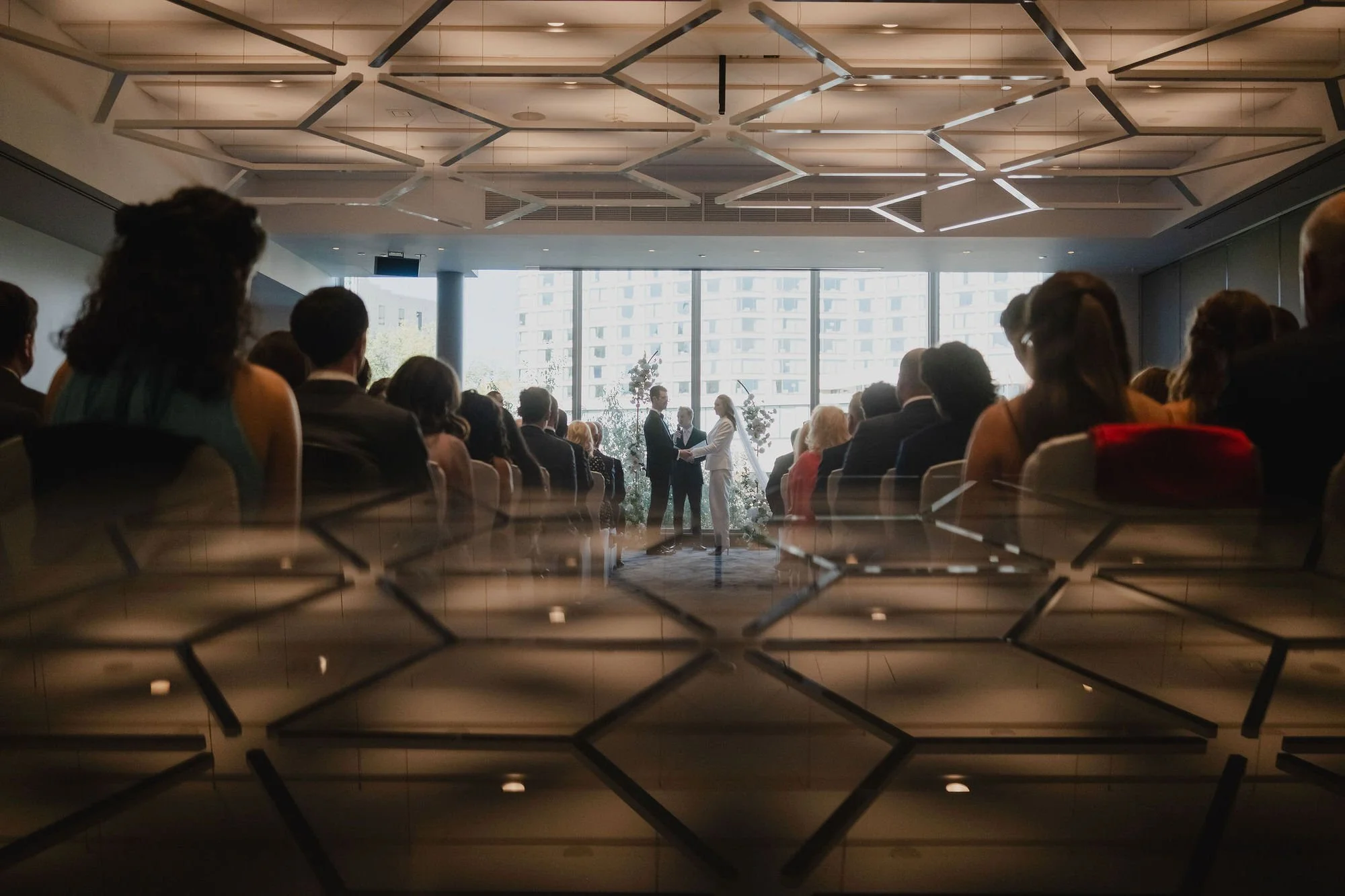Photo from a wedding ceremony at the National Arts Centre in Ottawa