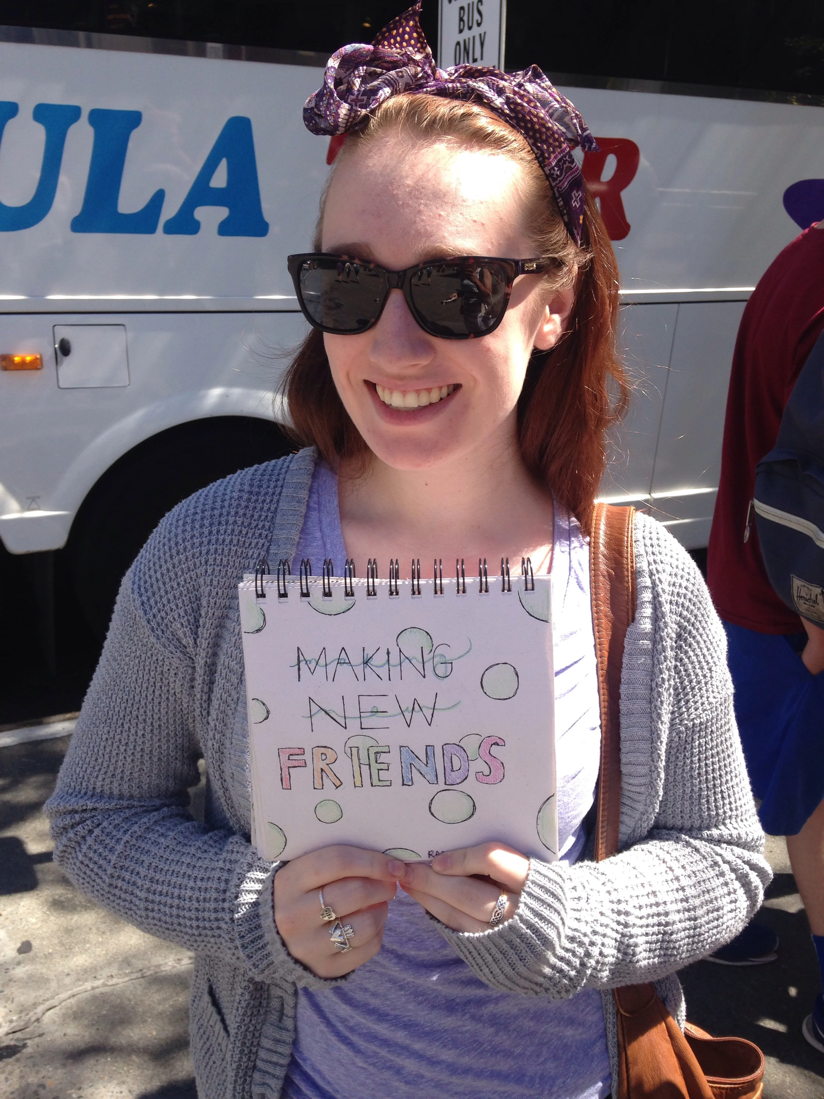 Rachel Lockley, junior. "Making new friends"