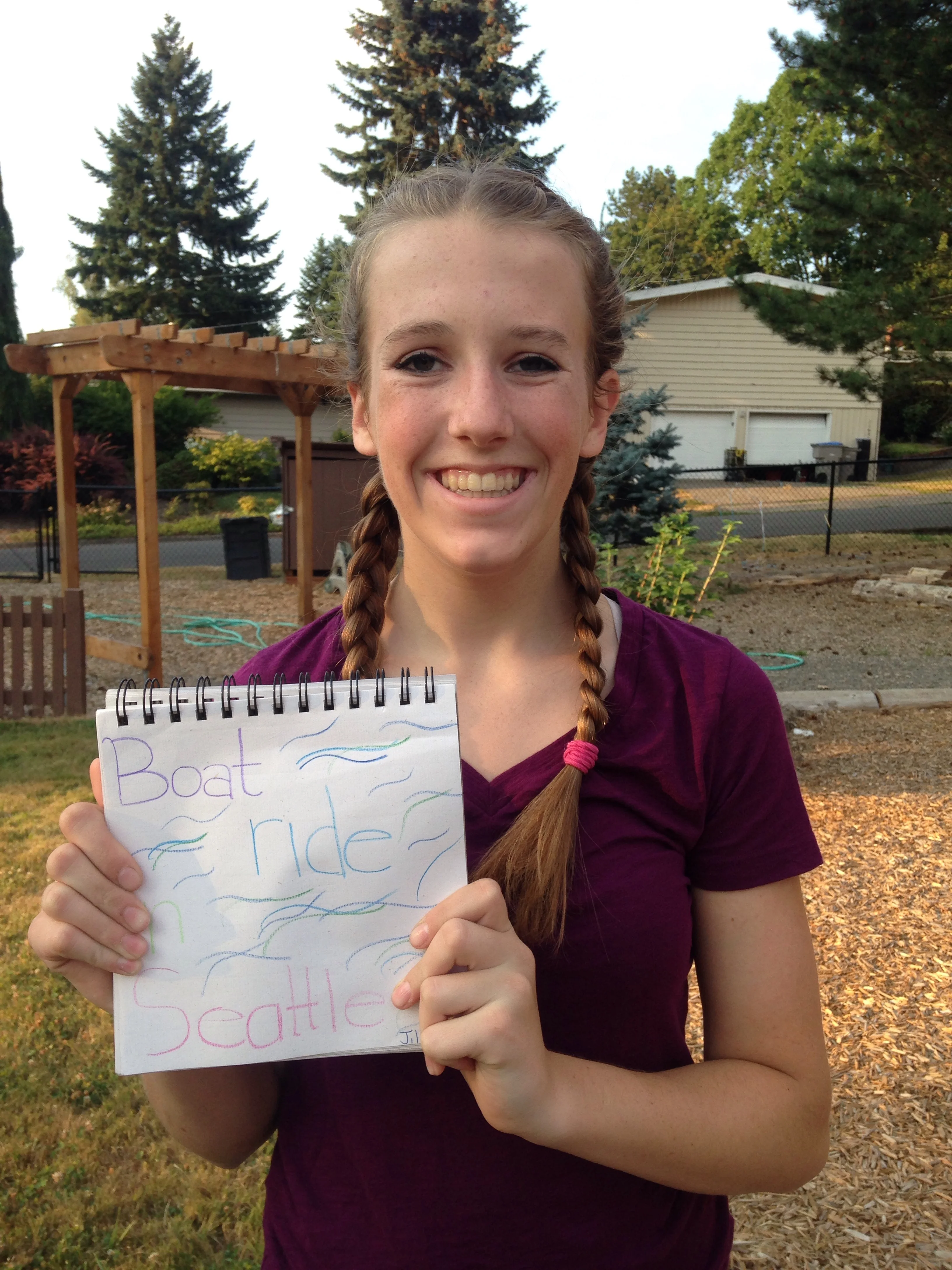 Jill Cyron, freshman. "Boat ride in Seattle"
