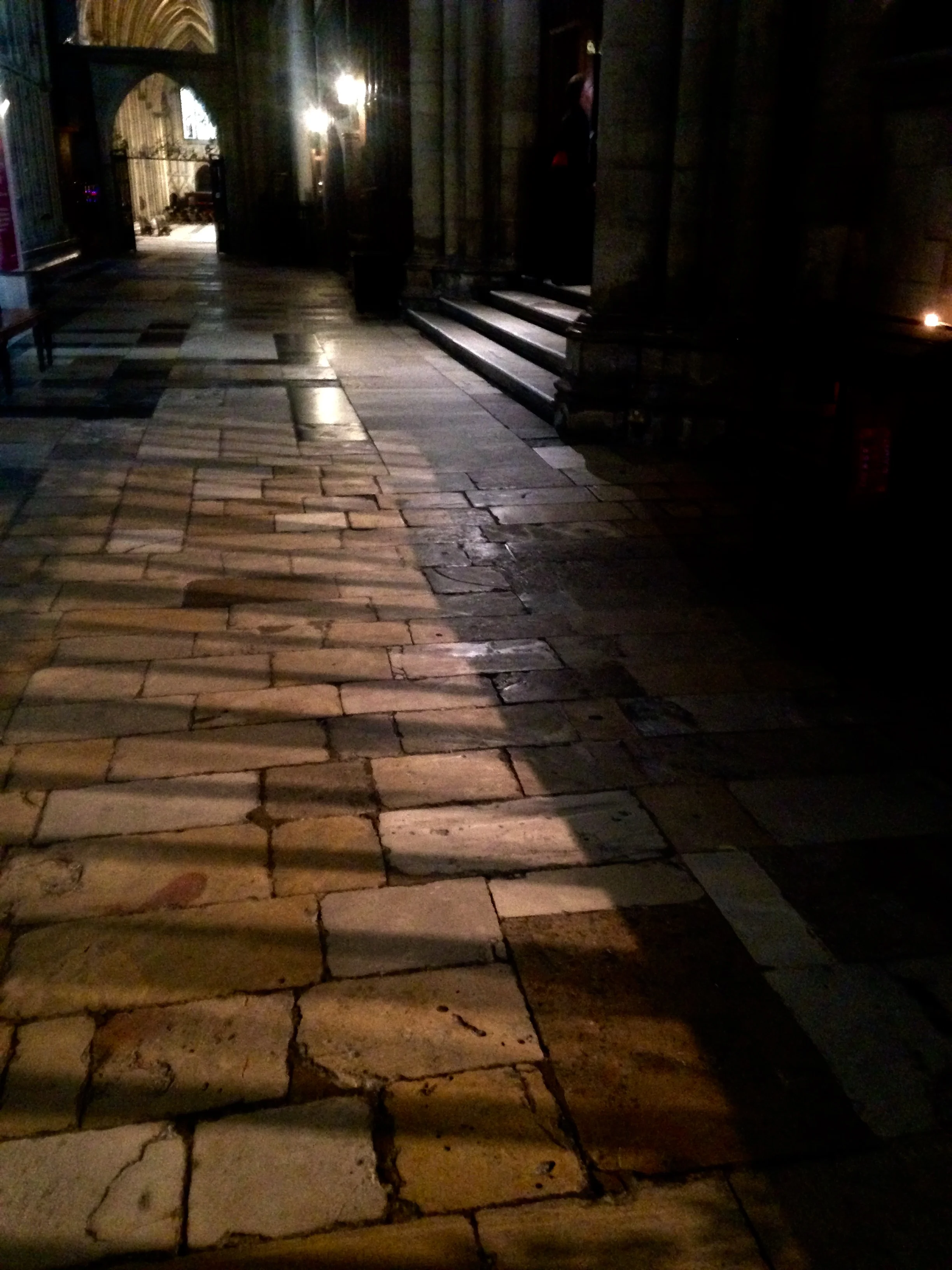 Doorways to spill light out into the darkness and columns to reflect and absorb it...