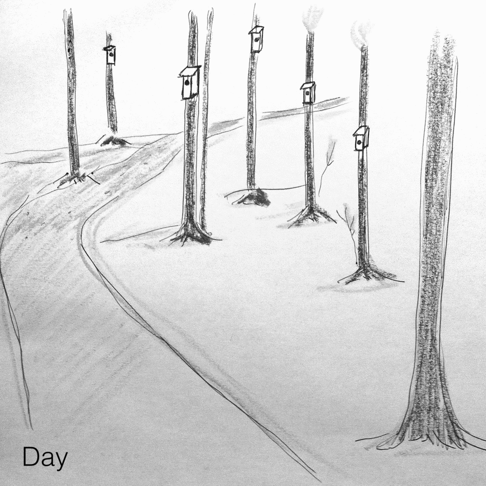 Luonnos Laru15-näyttelyhakua varten. Sketch for applying for Laru15-exhibition.