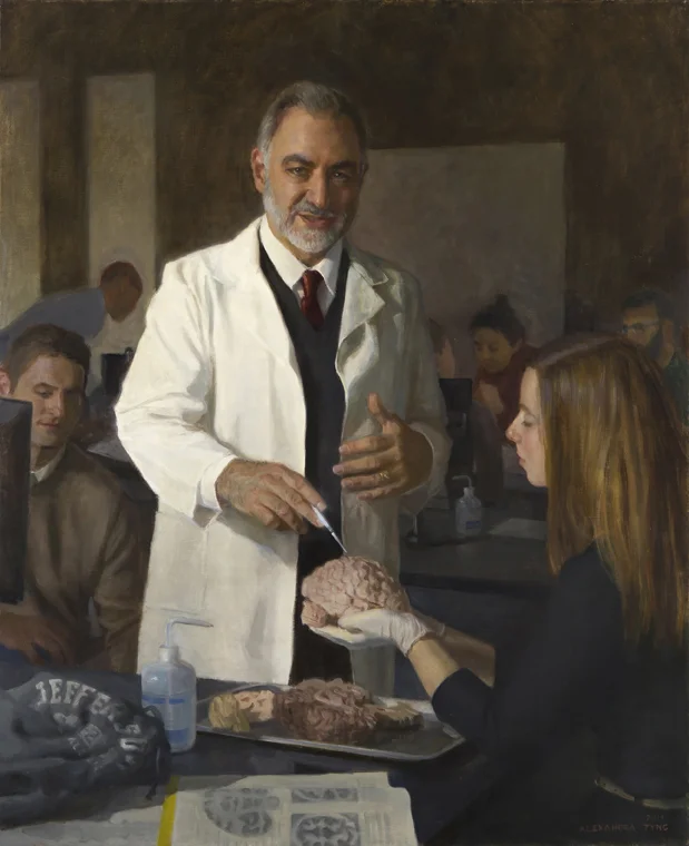 Dr. Gerald Grunwald , oil on linen, 44" x 36" Collection Thomas Jefferson University, Philadelphia, PA