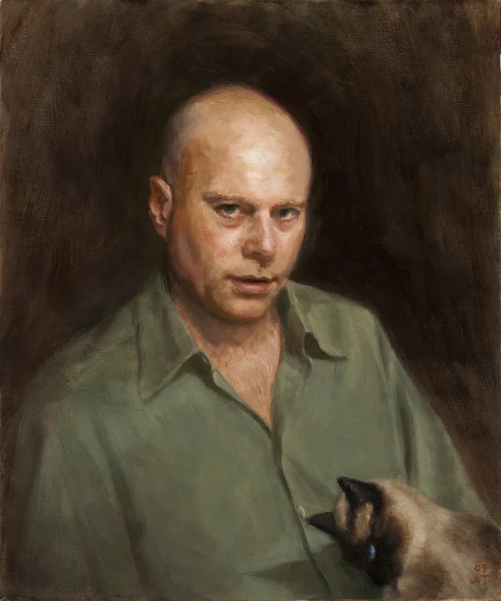 Lawrence and Missy , oil on canvas, 24" x 20"