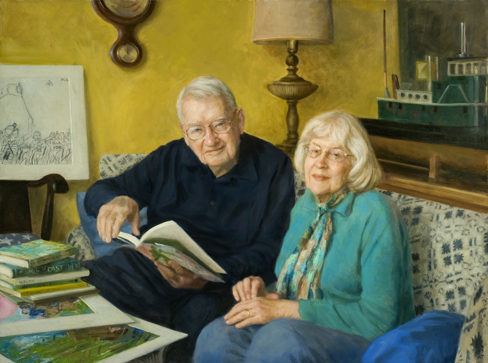 Beth and Joe Krush , oil on linen, 36" x 48"