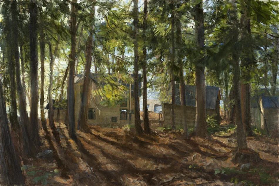 Edge of the Lake , oil on linen, 24" x 36"