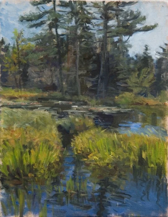 Marsh at Pond's End , oil on linen, 18" x 14"