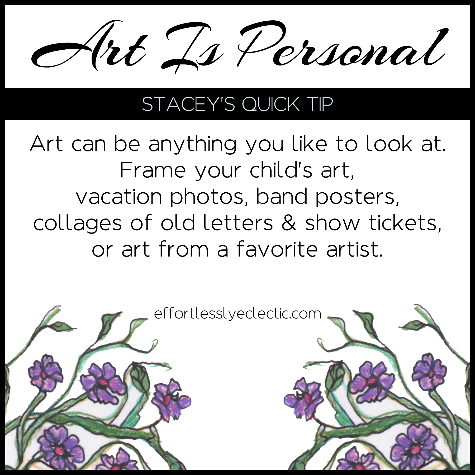 Art is Personal - A home decorating tip about how to choose art for your home